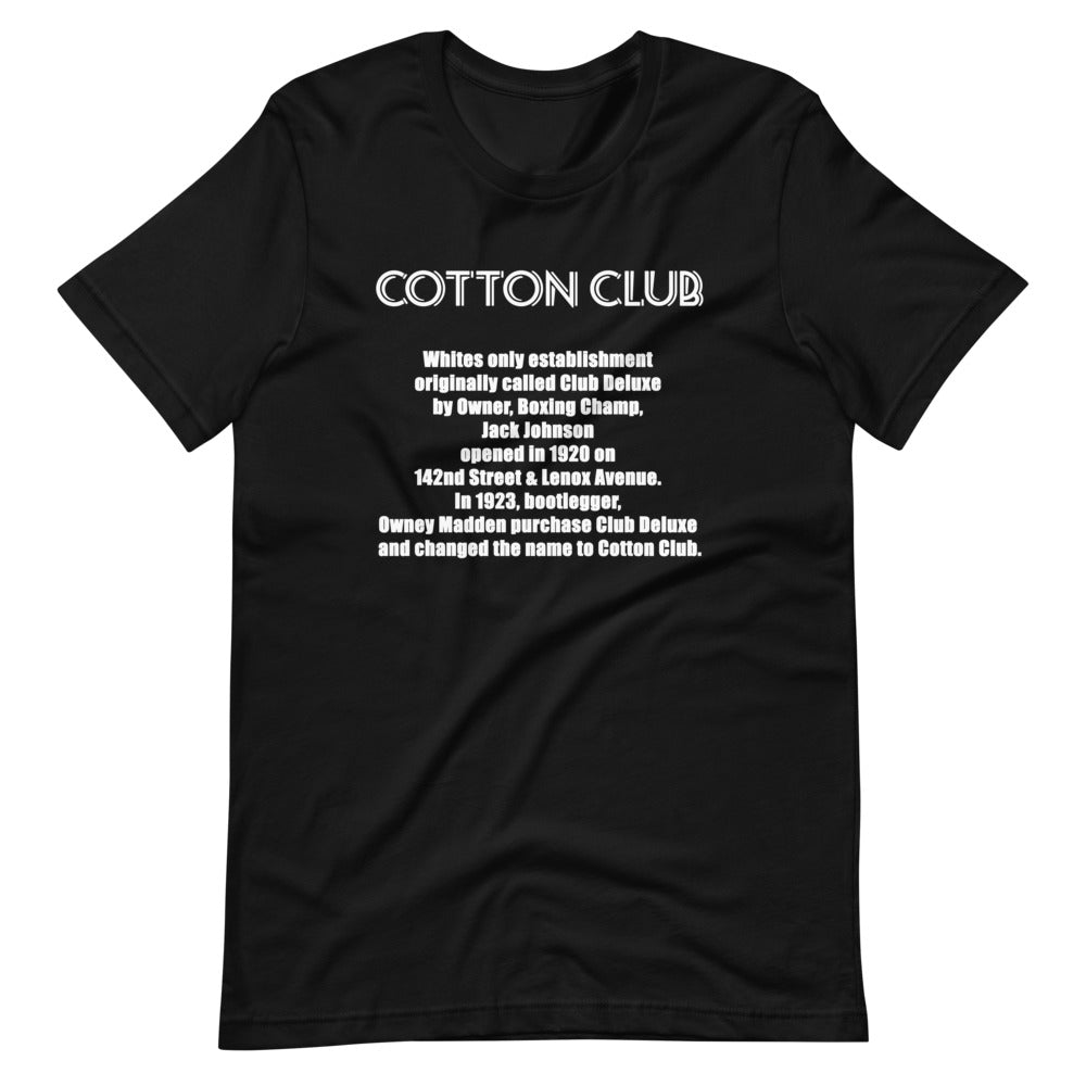 Cotton Club Harlem New York City Jazz T-Shirt Men's Unisex Tee