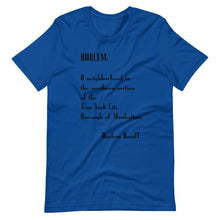 Load image into Gallery viewer, Harlem Definition (Historical Harlem)Short-Sleeve Unisex T-Shirt